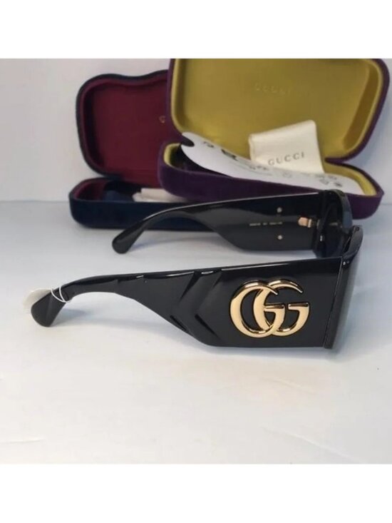 New- ? Original  Gucci GG0810S 001 Oval Quilted Thick Rim sunglasse